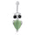 Fashionable Owl Navel Ring in 3 Colors   olive green - Mega Save Wholesale & Retail - 1