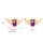 Owl Ear Studs Top Grade Purple Zircon 18K Gold Galvanized - Mega Save Wholesale & Retail - 4