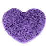 Fluff Heart Shape Chenille Small Carpet Non-slip Door Ground Mat    lavender purple - Mega Save Wholesale & Retail