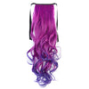 Gradient Ramp Horsetail Lace-up Curled Wig KBMW rose red to dark purple - Mega Save Wholesale & Retail - 1