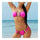 Fashionable Metal Women's Bikini Set Sexy Swimwear Swimsuit  rose red  S - Mega Save Wholesale & Retail
