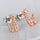 Plated Rose Gold  Giraffe Earrings 