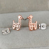 Plated Rose Gold  Giraffe Earrings 