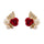 Rose Butterfly Fake Pearl Ear Studs