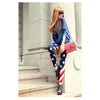 Womens Leggings Amerika Flag Leggings USA Flagge Vintage Star Skin pants - Mega Save Wholesale & Retail