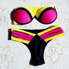 Assorted Color Sexy Bikini Swimwear Swimsuit Bathing Suit Splicing  red - Mega Save Wholesale & Retail - 1