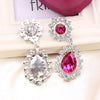 C124 explosion models in Europe and America exaggerated diamond earrings diamond flower earrings  Hot new jewelry  ROSE - Mega Save Wholesale & Retail - 2