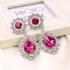 C124 explosion models in Europe and America exaggerated diamond earrings diamond flower earrings  Hot new jewelry  ROSE - Mega Save Wholesale & Retail - 3