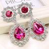 C124 explosion models in Europe and America exaggerated diamond earrings diamond flower earrings  Hot new jewelry  ROSE - Mega Save Wholesale & Retail - 4
