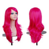 27.5" 70cm Long Wavy Curly Cosplay Fashion Mermaid Fantasy Wig heat resistant  rose red - Mega Save Wholesale & Retail