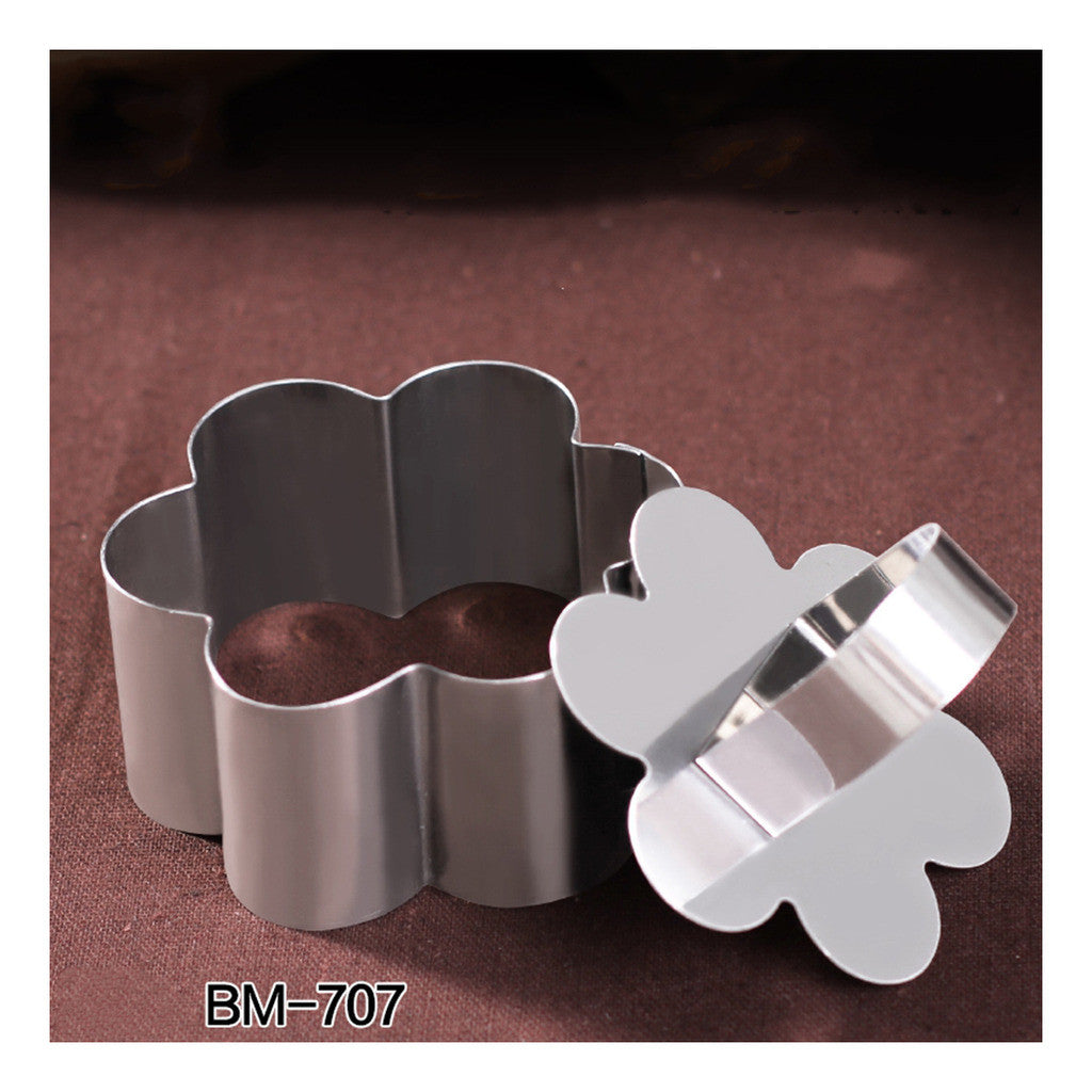 Beowulf mousse cake ring stainless steel ring mold cut biscuits mold cake mold bakeware choice  Plum flower ring - Mega Save Wholesale & Retail