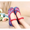 Old Beijing Blue Vintage National Style Embroidered Shoes Online in Durable Cowhell Shoe Sole Patterns - Mega Save Wholesale & Retail - 3