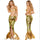 Sexy Golden Mermaid Costume for Women Adult Halloween Fancy Party Cosplay Dress - Mega Save Wholesale & Retail - 1