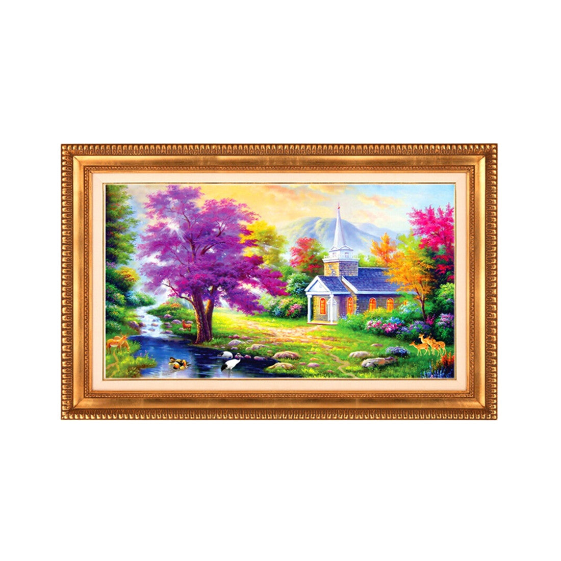 Diamond Painting Dreamlike Home Small House 5D Magic Cube Diamond Round Diamond Romantic Scenery Diamond Paste Cross Stitch Hanging Painting Diamond Stitch - Mega Save Wholesale & Retail