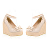 Thin Shoes Slipsole Bowknot Buckle  beige - Mega Save Wholesale & Retail - 2