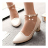 Low-cut Sweet Princess Thin Shoes Thick High Heel  beige - Mega Save Wholesale & Retail - 2