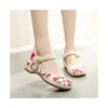 Spring Peach Flower in Blossom Fashionable National Style Vintage Chinese Embroidered Shoes Woman Increased within Shoes   beige - Mega Save Wholesale & Retail - 4