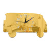 Creative Minibus Mirror Wall Clock Silent Acrylic Sticking    golden - Mega Save Wholesale & Retail