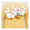Mini Bowling Desk Game Wooden Children Toy