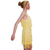 Sleeveless Suspender Macrame Mini Chiffon Dress   S - Mega Save Wholesale & Retail - 2