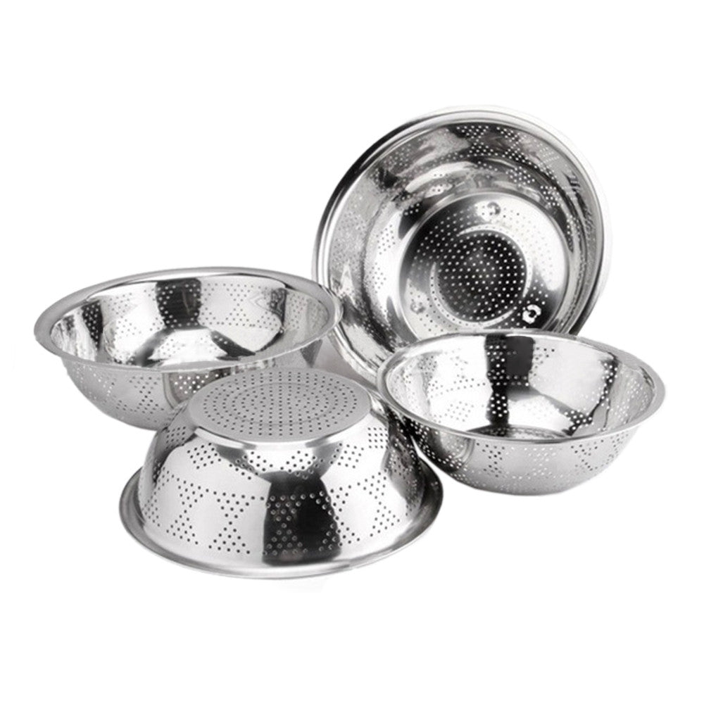 Wash rice wholesale stainless steel pots rice sieve flanging Kitchen Drain vegetables basin basin basin Wash rice bowl fruit   45CM - Mega Save Wholesale & Retail - 4