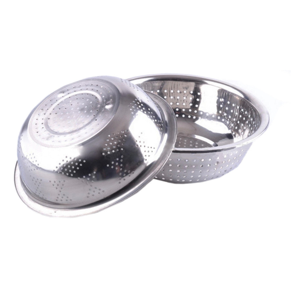 Wash rice wholesale stainless steel pots rice sieve flanging Kitchen Drain vegetables basin basin basin Wash rice bowl fruit   45CM - Mega Save Wholesale & Retail - 5