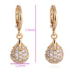 18K Gold Galvanized Zircon Earrings - Mega Save Wholesale & Retail - 4