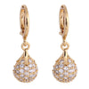 18K Gold Galvanized Zircon Earrings - Mega Save Wholesale & Retail - 1