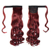 Magic Tape Long Curled Hair Wig Horsetail    dark red K06-118# - Mega Save Wholesale & Retail