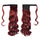 Magic Tape Long Curled Hair Wig Horsetail    dark red K06-118# - Mega Save Wholesale & Retail