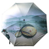 Ink and Wash Vinyl Sunscreen Umbrella    red and green - Mega Save Wholesale & Retail - 1