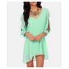 European Mini Chiffon A Shape Dress Fasionable matcha green - Mega Save Wholesale & Retail - 1