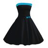 Woman Sexy Boob Tube Top Dress Big Peplum   black   S - Mega Save Wholesale & Retail - 1