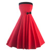 Woman Sexy Boob Tube Top Dress Big Peplum   red   S - Mega Save Wholesale & Retail - 1