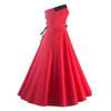 Woman Sexy Boob Tube Top Dress Big Peplum   red   S - Mega Save Wholesale & Retail - 2
