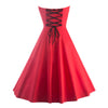 Woman Sexy Boob Tube Top Dress Big Peplum   red   S - Mega Save Wholesale & Retail - 3