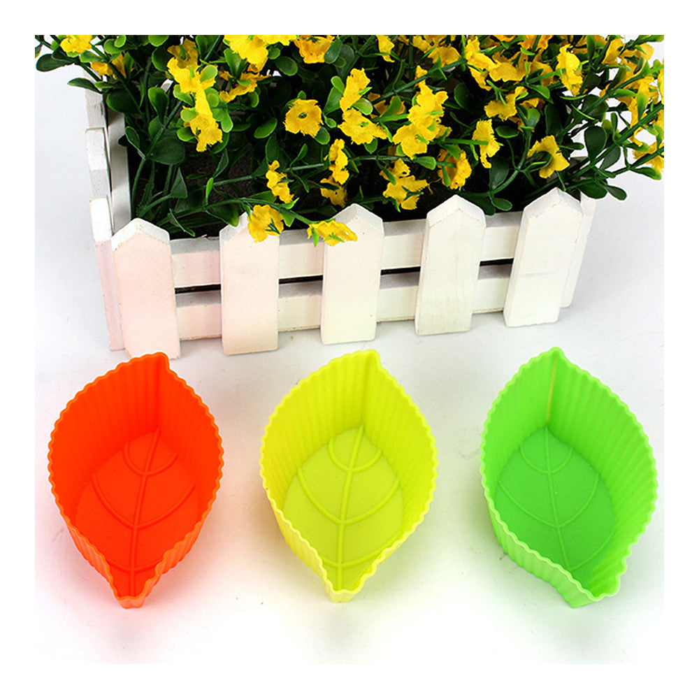 The new silicone bakeware kitchen utensils leaves food cake mold 9 * 5.5 * 3.2 = 8 g   5PCS - Mega Save Wholesale & Retail - 4