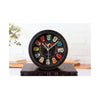 European Vintage Old Black Wood Alarm Clock Fshionable Creative Three Dimensional Metal Rivet Desk Clock Table Clock - Mega Save Wholesale & Retail