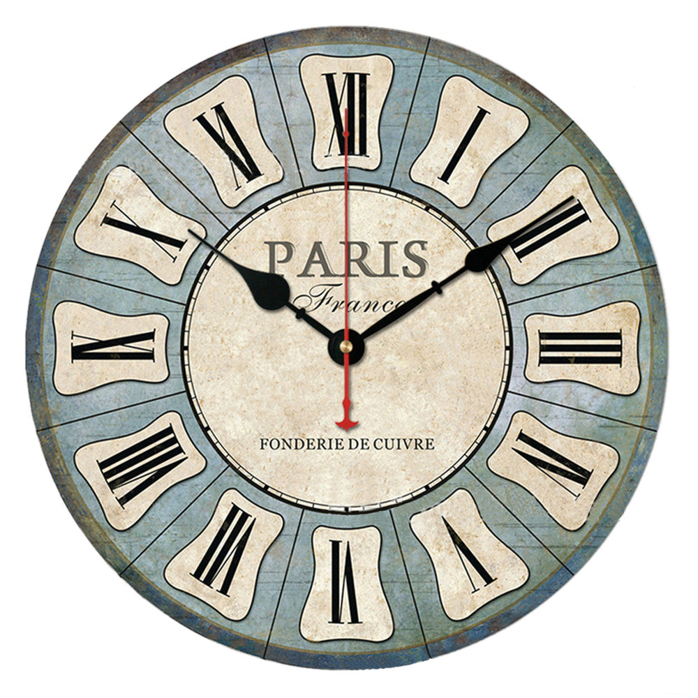 Hang Wall Clock Wooden Sildent Quartz  N - Mega Save Wholesale & Retail