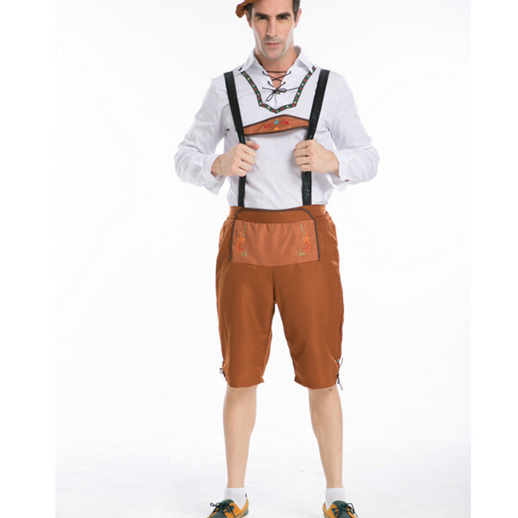 Suspender Pant Man Halloween cosplay Munich Beer Festival Man Attire Fat  M - Mega Save Wholesale & Retail - 1