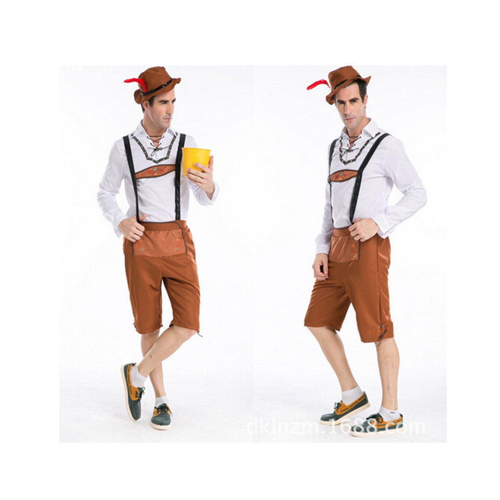Suspender Pant Man Halloween cosplay Munich Beer Festival Man Attire Fat  M - Mega Save Wholesale & Retail - 3
