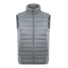 Man Thin Light Waistcoat Vest Down Coat Plus Size   light grey   S - Mega Save Wholesale & Retail - 1