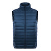 Man Thin Light Waistcoat Vest Down Coat Plus Size   dark blue   S - Mega Save Wholesale & Retail - 1