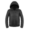 Light Thin Short Down Coat Man Hooded Fashionable   black   S - Mega Save Wholesale & Retail - 1