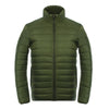 Light Thin Down Coat Man Stand Collar Winter Plus Size   green   S - Mega Save Wholesale & Retail - 1