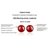 Wei Hua Genuine s925 silver stud earrings natural onyx earrings sterling silver earrings are not allergic to silver processing   6mm  RED - Mega Save Wholesale & Retail - 5