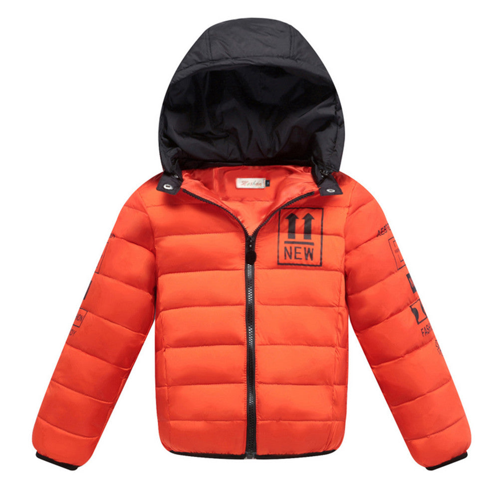 Winter Boy Girl Children Garments Down Coat Thick Warm   orange   110cm - Mega Save Wholesale & Retail - 1