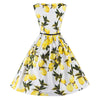 Woman Lemon Printing Dress Boutique Big Peplum   S - Mega Save Wholesale & Retail - 3