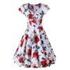 Woman Vintage Printing Dress 50s Hepburn Style   S - Mega Save Wholesale & Retail - 1