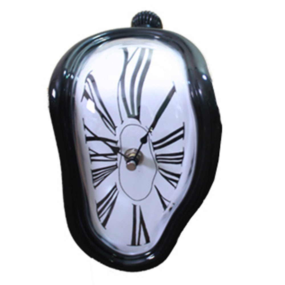 90 Degree Twisted Wall Clock Creative   black - Mega Save Wholesale & Retail - 1